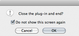 Dismissible Close dialog